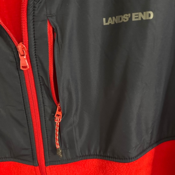 Men’s Lands End Fleece Full Zip Jacket XL/T - Picture 5 of 7